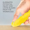 Klever Kutter Safety Box Cutter, 5 Count, Yellow - Plastic Utility Knife - Disposable, Reduces Injuries & Accidental Product Damage - Non-Retractable, Secure Grip - Pack of 1