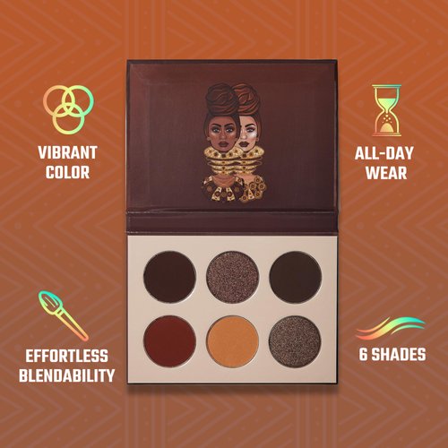 Juvia's Place Palette The Chocolates - Tan, Auburn, Shades of 6, Rich Dark Chocolate Palette, Professional Eye Makeup, Pigmented Palette, Makeup Palette for Eye Color & Shine