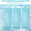 NEENCA Reusable Ice Pack(3 Packs of 4*9 Inches), Soft Touch Gel Packs for Hot & Cold Therapy. Flexible Gel Ice Packs for Swelling,Bruises,Surgery, Sprains,Muscle Pain,Injuries Recovery,Instant Relief