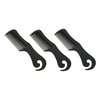 Willie Morrow Hair Comb 3 pieces Black, made in USA, hair detangler, adults and kids, no more tangles, hair styling, professional, set, kit, hair stylist