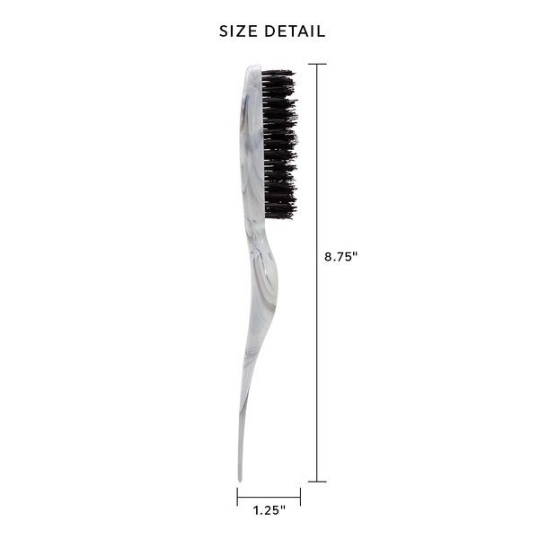 Cricket Amped Up Rubberized Teasing Hair Brush for Volume, Backcombing, Lifting, Styling, And Sectioning Hair, Blush