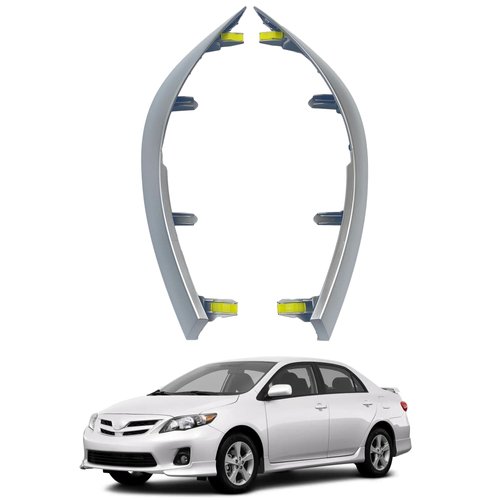 YzusGomumu 2Pcs Car Upper Central Dashboard Cover Trim Strip Compatible with 2009 2010 2011 2012 2013 Toyota Corolla Replaces# 55436-12040 55436-02330 55435-02370 Left & Right Side Dash Board Strips