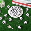 48 Pcs Soccer Keychains Soccer Stress Ball Soccer Party Favors Mini Stress Balls Pendant for School Carnival Reward Party Bag Gift Fillers Stress Relieve