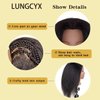 LUNGCYX Mannequin Head Human Hair,Cosmetology Manikin Head With 100% Real Human Hair Doll Head for Hairdresser Training Practice Braiding Hair Styling (BLACK-508)