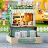 TuKIIE DIY Miniature Dollhouse Kit with Furniture, 1:24 Scale Creative Room Mini Wooden Christmas Doll House Plus Dust Proof for Kids Teens Adults(Dessert Time)