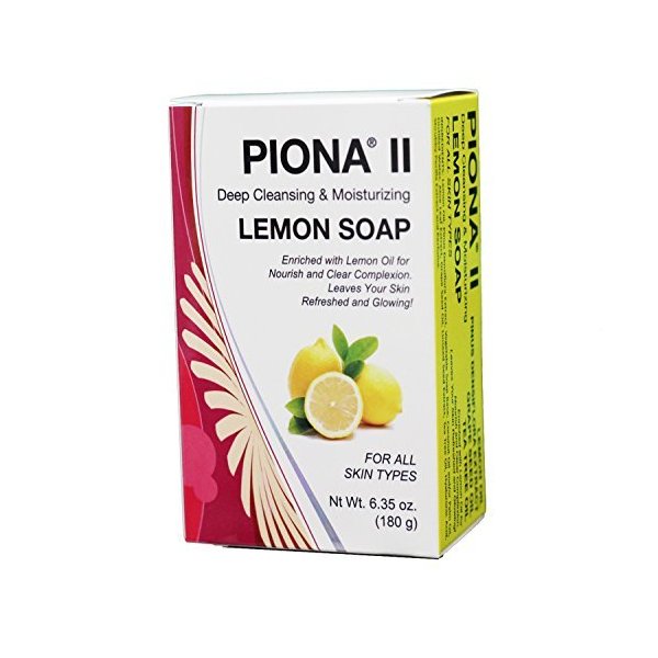 Piona ? II Deep Cleansing & Moisturizing Lemon Soap 6.35 Oz - Clears Complexion and Leaves Skin Glowing - By Cherrybargains by CherryBargains