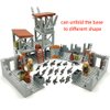 Military Base Building Block Toy Deformable Base Center with Sentry Tower, E.O.D Suit and Camouflage Guns Weapons Building Kit Toy Gift for Kids 8 10 12 14 Years (312pcs) (Military base 2)