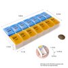 Deke Detachable Pill Organizer case, 14 Daily compartments, AM PM Slot, Weekly dosis Container, Medicine Holder, Pills Medication Dispenser, Vitamin, Supplement