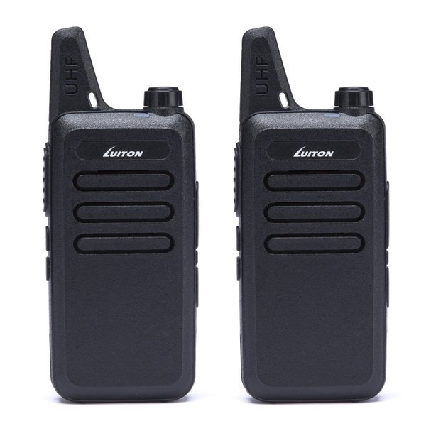 Walkie Talkies LT-316 GMRS Outdoor Camping Hiking Hunting Uhf Mini Walkie Talkies 3 Watts Output 5-10 Miles Range Micro USB Charging Amateur Two Way Radio (Pair) (Black)