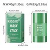 KISSIO Green Tea Mask Stick,Blackhead Remover,Face Mask with Volcanic Mud and Green Tea Extract,Deep Pore Cleansing,Moisturizing,Natural Mask Stick for All Skin Types,Cruelty free, 1.35oz
