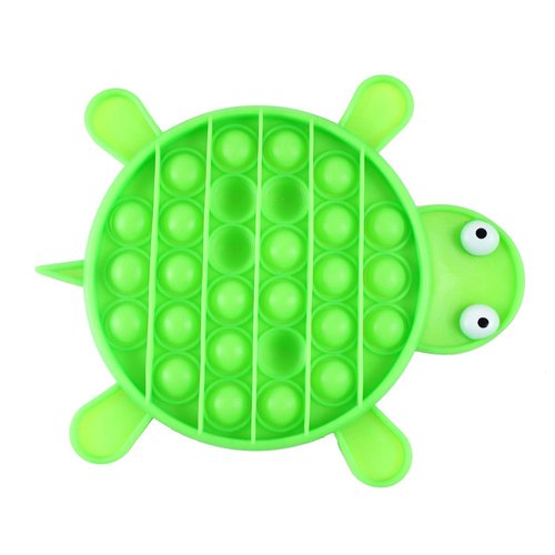 Cute Ocean Animal Shaped Pop Silicone Push Poke Bubble Wrap Fidget Toy - Press Bubbles to Pop the Bubbles Down Then Flip it over and Do it Again - Sensory Stress Toy OT (1 Turtle)