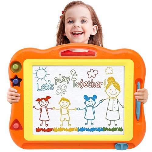 BABLOCVID Magnetic Drawing Board Toddler Toys for Boys Girls, 17 Inch Magna Erasable Doodle Board for Kids Colorful Etch Education Sketch Doodle Pad Toddler Toys for Age 3 4 5 6 7 Year Old boy Girl