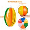 JOYIN Rainbow Beach Balls(12 Pack), 12'' Inflatable Swimming Pool Toys for Summer Water Games Kids Birthday Party Supplies Combo Set Include Inflatable Beach Balls