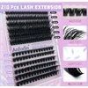 Lash Extension Kit Anforlin Fluffy Eyelash Extension Kit with 210PCS 80D+100D 8-16mm Lash Clusters, Lash Bond&Seal and Lashes Tweezers DIY Individual Eyelashes Kit for Beginner DIY at Home