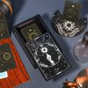 Wooden Tarot Card Case and Wooden Tarot Card Stand Holder, Tarot Cards Box Fortune Telling Trinket Keepsake Box with Pendulum Board Moon Shape Tarot Card Altar Display Stand for Witch (Fresh Style)