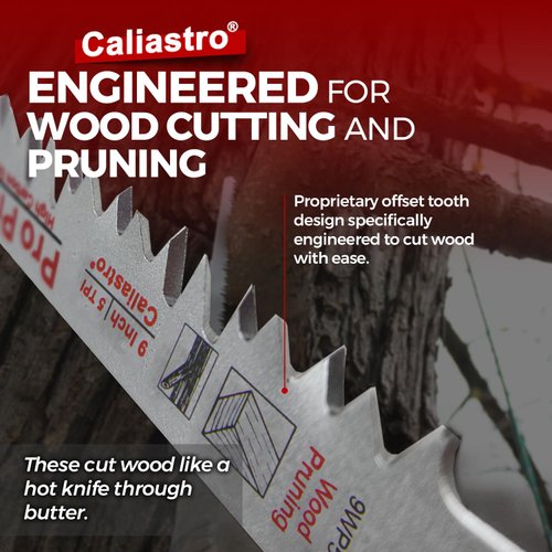 9-Inch Wood Pruning Saw Blades for Reciprocating/Sawzall Saws - 5 Pack - Caliastro