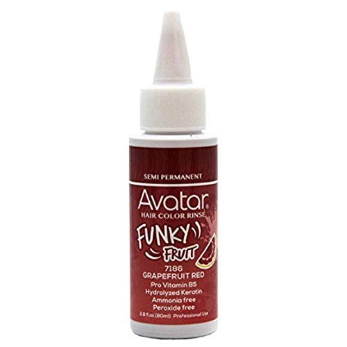 Avatar Funky Fruit Semi-Permanent Hair Color, 7186, Grape Red, 2.8oz