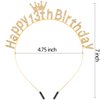 Atoden Happy 13th Birthday Headband Thirteen Princess Tiara 13 Year Old Gifts for Girls