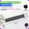 Microwave Charcoal Filter 11.02” x 2.52” for JX81D WB02X10943 GE Microwave Filter Replacement - This Carbon Filter Freshens and Filters Kitchen Air Entering the Over-the-Range Oven Vent Fan (2-Pack)