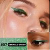 evpct 2Pcs Metallic Royal Blue & Green Glitter Glittering Diamond Liquid Eyeliner Eye Makeup Pencil Set, Sparkle Shimmer Colored Eyeliner Pen Waterproof Smudge Proof Long Lasting High Pigmented