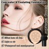 Air Cushion CC Cream Mushroom Head Foundation,Full Coverage Liquid Makeup Foundation,Oil Control Long Lasting Moisturizing BB Cream Foundation Makeup,Matte Concealer for All Skin Types(Ivory)