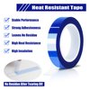 MEBMIK 2 Rolls 10mm x16m(52FT) Blue Heat Tape High Temperature Heat Resistant Tape Heat Transfer Tape for Heat Sublimation Press Vinyl,No Residue