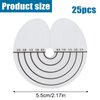 25 pieces Single Hole Round Spacer Template, Heat Shield Guards for Hair Extension Bonding Guards Hair Extension Tool Protector Round for Hair Transparent with scale