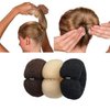 3PCS 20cm Donut Hair Bun Maker 3 colors Ring Style Bun Hair Bun Maker DIY Hair Foam Ring Shaper Snap Roll Bun Tool for Women