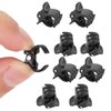 Haosie Mini Hair Clips Set - 100 Stylish Non-Slip Black Plastic Claw, Jaw Clips, Crown Claws and Clamps Hair Accessories for Girls and Women