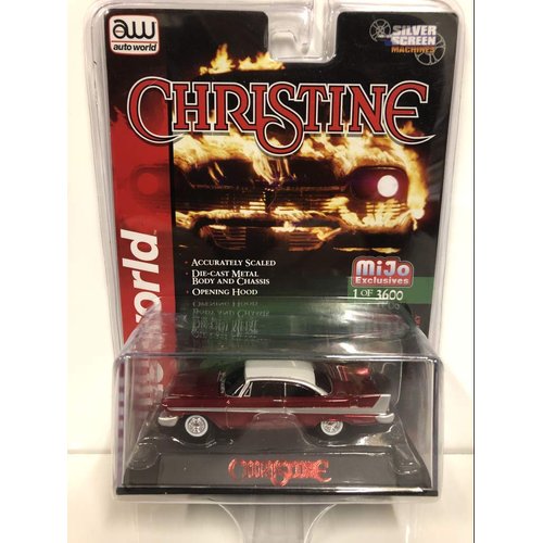 1958 Plymouth Fury Christine Red Chrome Limited Edition to 3600 pieces Worldwide 1/64 Diecast Model Car by Autoworld CP7494