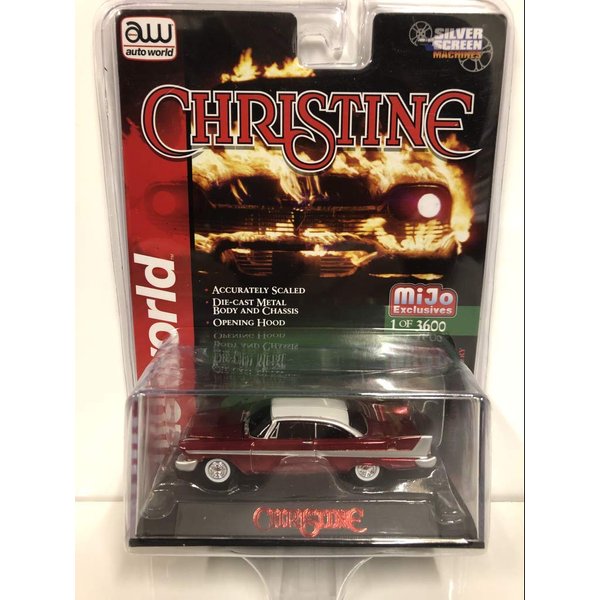 1958 Plymouth Fury Christine Red Chrome Limited Edition to 3600 pieces Worldwide 1/64 Diecast Model Car by Autoworld CP7494