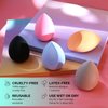 AOA Studio Beauty Makeup Sponge Blender Multiple Combo Set for Gift Makeup Blender Latex Free and High Definition set of 5 For Powder Cream and Liquid