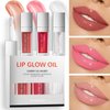 Joyeee Liquid Lip Oil Gloss, 3 Pack Moisturizing Hydrating Nourishing Long Lasting Tinted Lip Gloss Plumper Gift Box for Teens Women Wife Mum Gift Idea