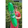 Giant Jumbo 36" Green Inflatable Smiling Pickle Head (3 FEET) Vinyl. Blow Up Face Beach Pool Float Noodle Gag Prank Joke Party Decoration DJ Promo Dance Give Away Cucumber (3 Pack)
