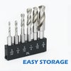 APRW Stubby Drill Bit Set for Metal,6 pcs 1/4" Hex Shank M2 HSS for Quick Change,Short Drill Bits for Right Angle Adapter and Tight Spaces,Metal Drill Bits for Metal, Wood, Plastic, etc.