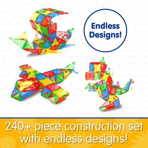 The Learning Journey: Techno Tiles Base Set Orignal Educational STEM Preschool Stacking Toy Construction Building Blocks 240+ Pieces Toys & Gifts for Boys & Girls Ages 4,5,6,7,8 Years and Up