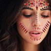 Halloween Face Jewels,2Set Halloween Stick On Rhinestone Rave Face Gems Self Adhesive Eyes Body Temporary Tattoos For Festival Fashion Girl Women Mermaid Zombie Vampire Crystals Party Makeup Supplies
