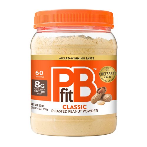 PBfit 30 Ounce Classic Peanut Butter Powder, Powdered Peanut Butter Spread From Real Roasted Peanuts, 8g of Protein 8% DV, Gluten-Free, 60 calories, 87% less fat (Pack of 1)