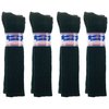 12 PAIR KNEE HIGH DIABETIC SOCKS BLACK BIG MEN PHYSICIAN'S CHOICE OVER THE CALF CREW 13-15