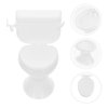Toddmomy 2pcs Mini Toilet Toys Miniature Toilet Cake Toppers Decor Dollhouse Mini Bathroom Furniture Dollhouse Accessories For Girl Party Favours（white）
