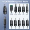 9V Power Supply AC Adapter DC 9V Power Cord Universal Power Adapter 9V Charger with 10 Interchangeable Jacks Compatible with 1000mA 900mA 800mA 700mA 600mA 500mA 400mA 300mA 200mA 100mA Electronics