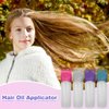 ELANE 4PCS Hair Oiler Comb Bottle,Root Comb Applicator Bottle for Hair Oil Scalp Oil Applicator Hair Oiling Applicator,Hair Oil Bottle Applicator 6oz (Grey+Purple+Red+Green)