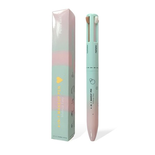 RoseFlower 4-in-1 Makeup Pen, Eyebrow/Eyeliner,Eyeshadow, Highlighter, Lip Liner, Waterproof Multi Use Makeup Pen, 4 Color Portable Makeup Beauty Pen for Daily Makeup & Travel Makeup(#1)