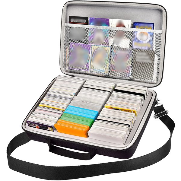Card Deck Case for Trading Cards, Card Storage Box Holder for Magic The Gathering Booster/for Cards Against Humanity/for CAH TCG MTG Commander/for Yugioh/Football/Topps Sports Collectible Cards(Grey)