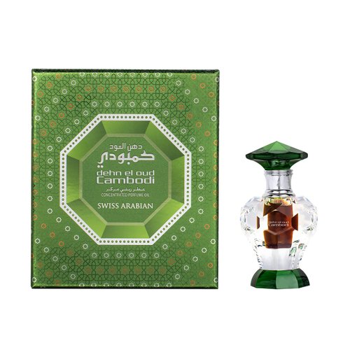 Swiss Arabian Dehn El Oud Cambodi - Luxury Products From Dubai - Long Lasting Personal Perfume Oil Fragrance - A Seductive Signature Aroma - 0.1 Oz