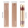 Adurello Dual Ended Liquid Lipstick with Shinny Glitter Lip Gloss Moisturizing Plumping Tinted Lipgloss for Shimmer Lip Makeup (04#)