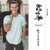 Chinese Characters Temporary Tattoos 50+ Designs,Black Letter Tattoos Easter,Realistic Word Long-lasting Waterproof and Sexy Fake Tattoo Christmas Gift