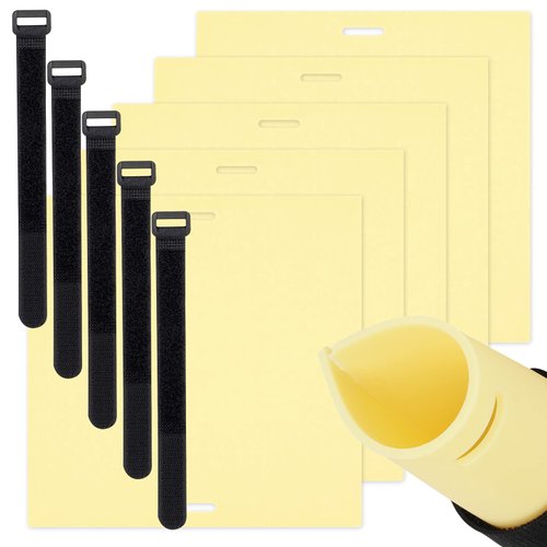 Tattoo Practice Skin - 5Pcs Tattoo Skin Practice 7.8x7.8" 3MM Soft Silicone Pads Tattoo Skin Double Sides Tattooing and Microblading Tattoo Mats with Elastric Strap for Tattoo Artists