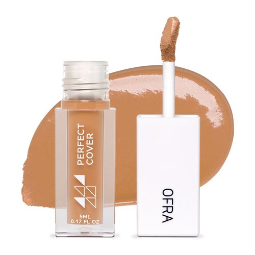 Ofra Perfect Cover Concealer - Tan Walnut - Natural Finish Liquid Concealer - Tan Medium Shade with Neutral Undertones - Face Makeup and Under Eye Color Corrector for Dark Circles - 5 ml