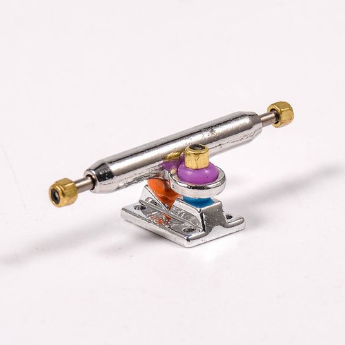 RACOFSB Fingerboard Trucks with Upgraded Urethane Bushings and Pivot Cup,34mm 32mm Width,Normal Kingpin (Silver, 32mm)